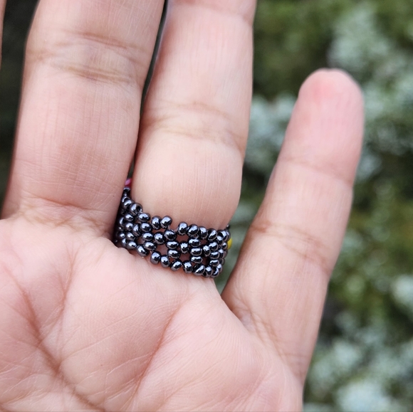 Handmade beaded ring - Picture 6 of 7